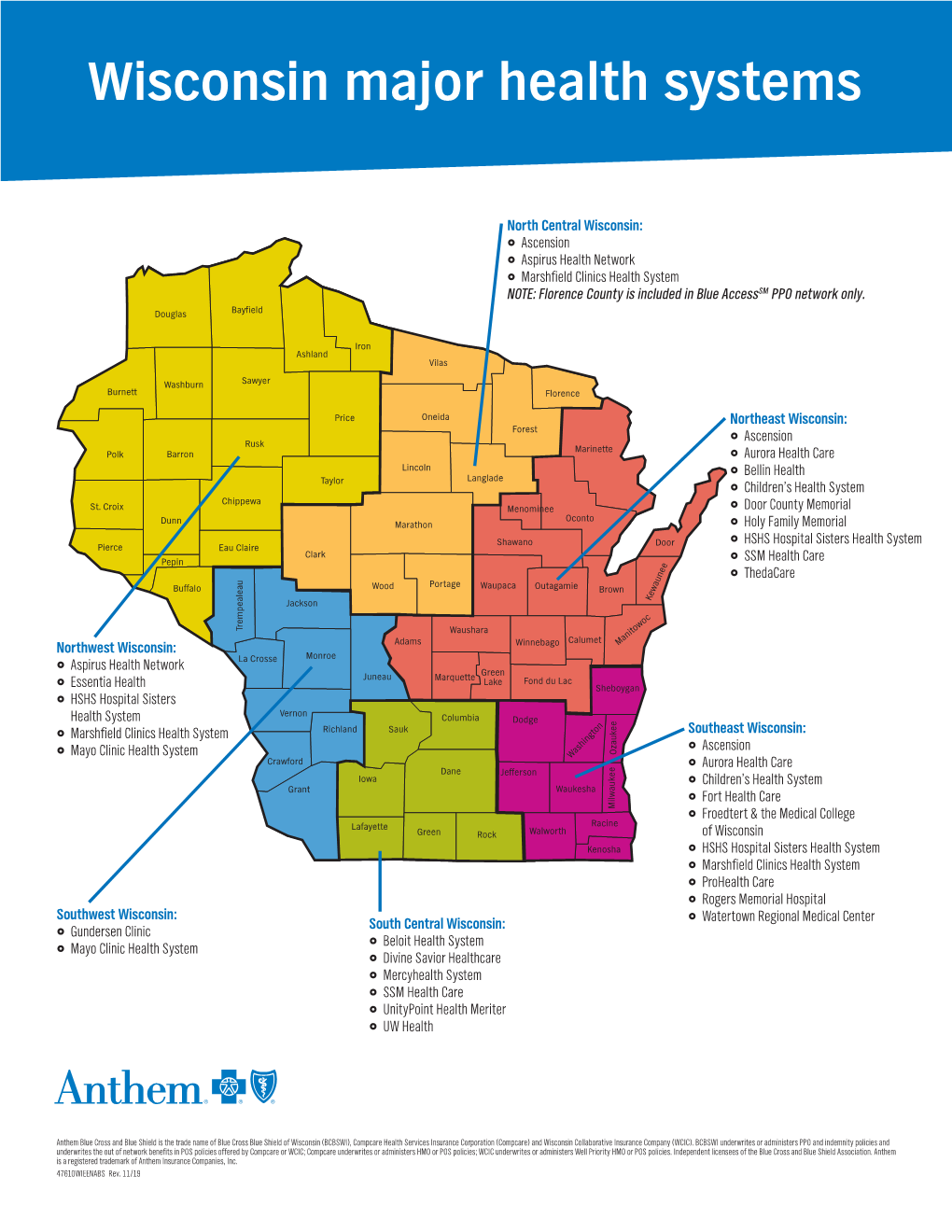 Wisconsin Major Health Systems