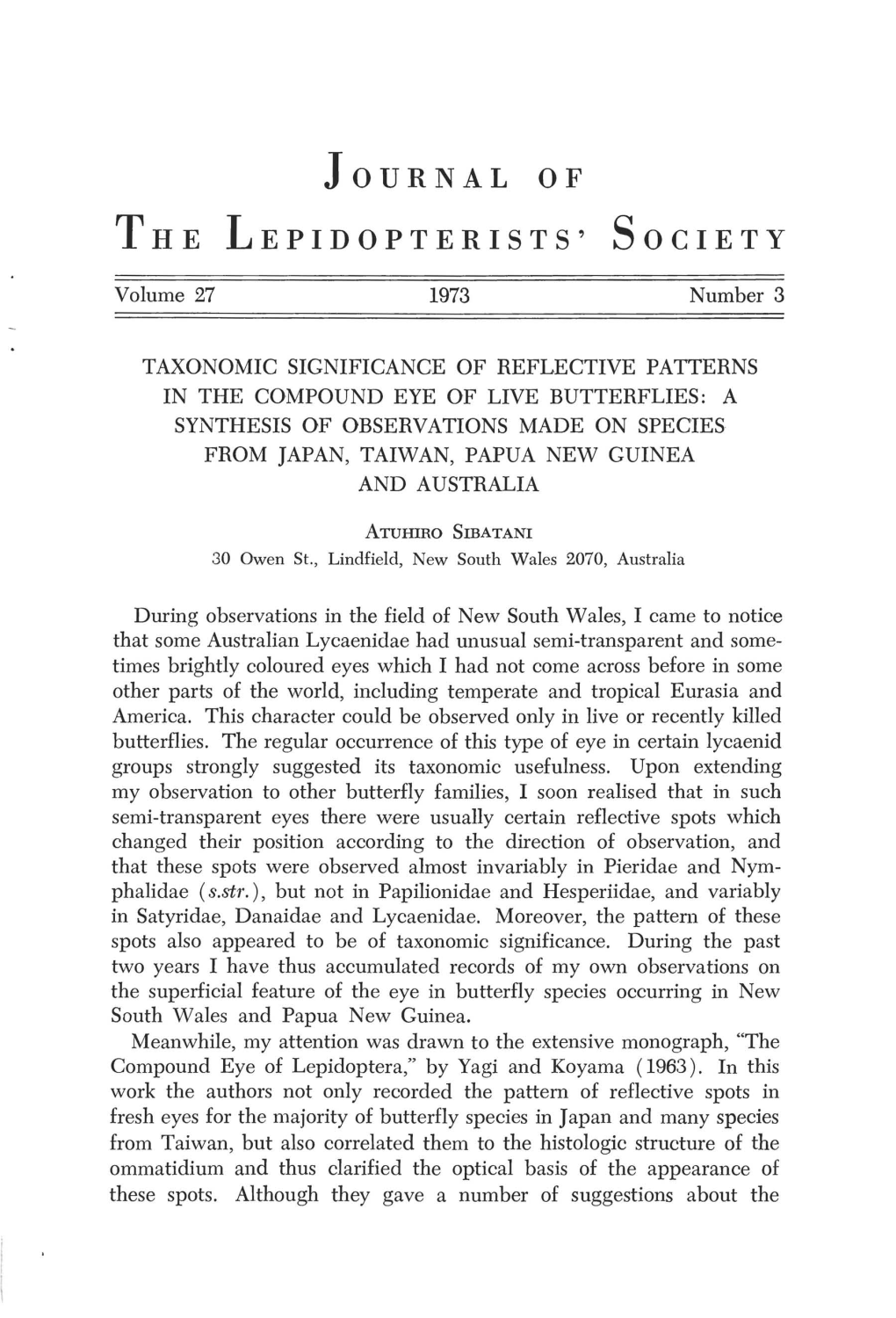 Taxonomic Significance of Reflective Patterns in The