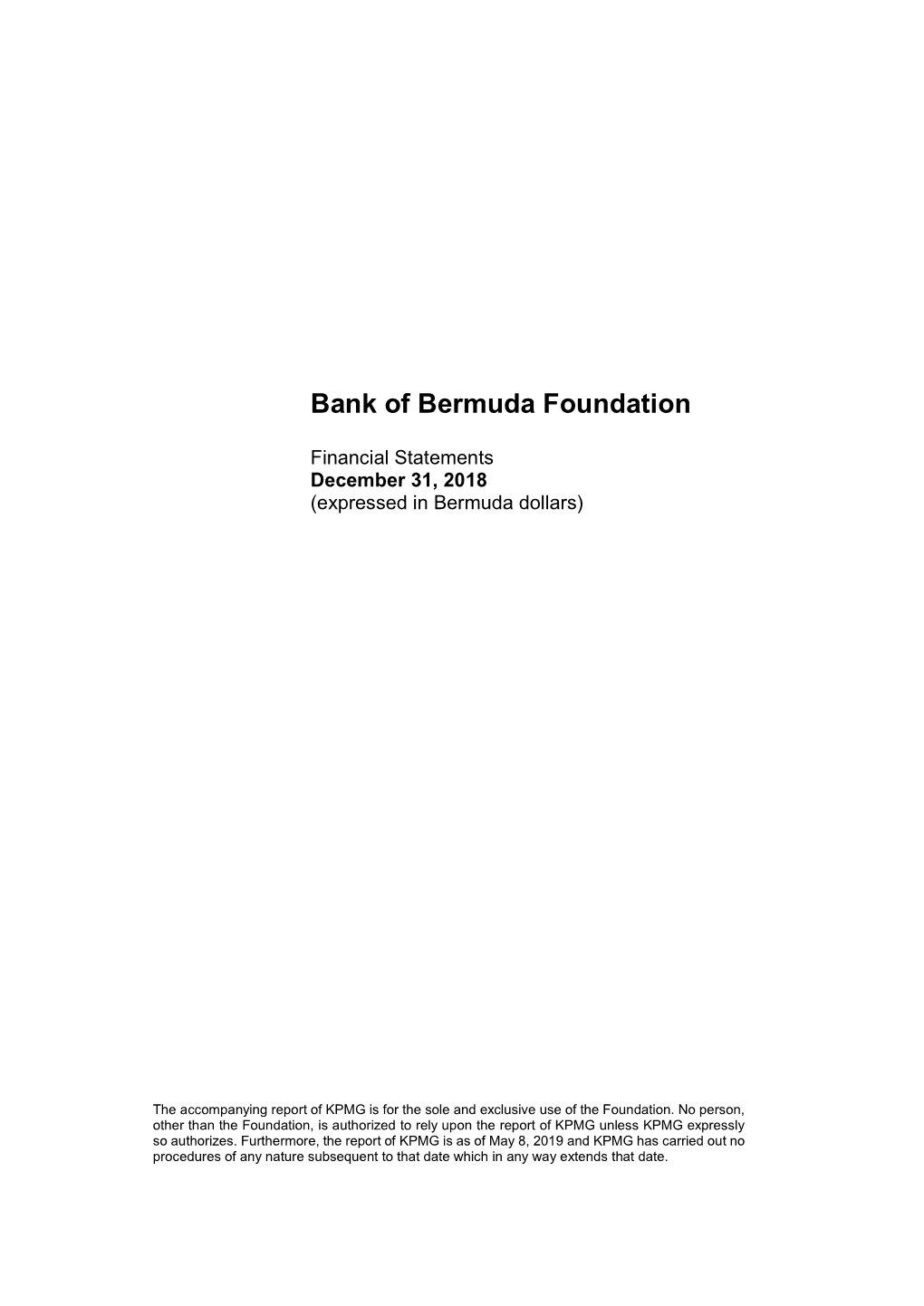 Bank of Bermuda Foundation
