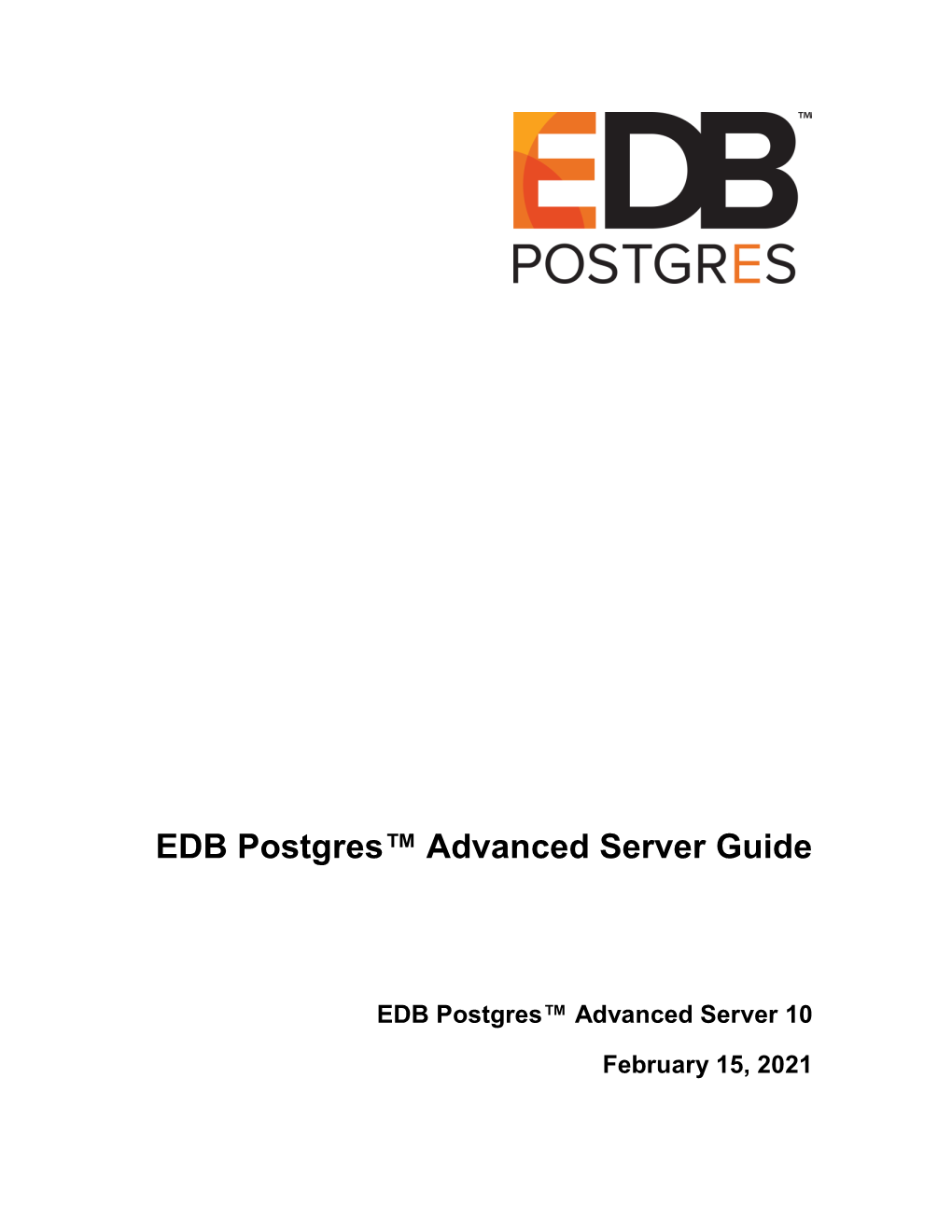 EDB Postgres Enterprise Guide