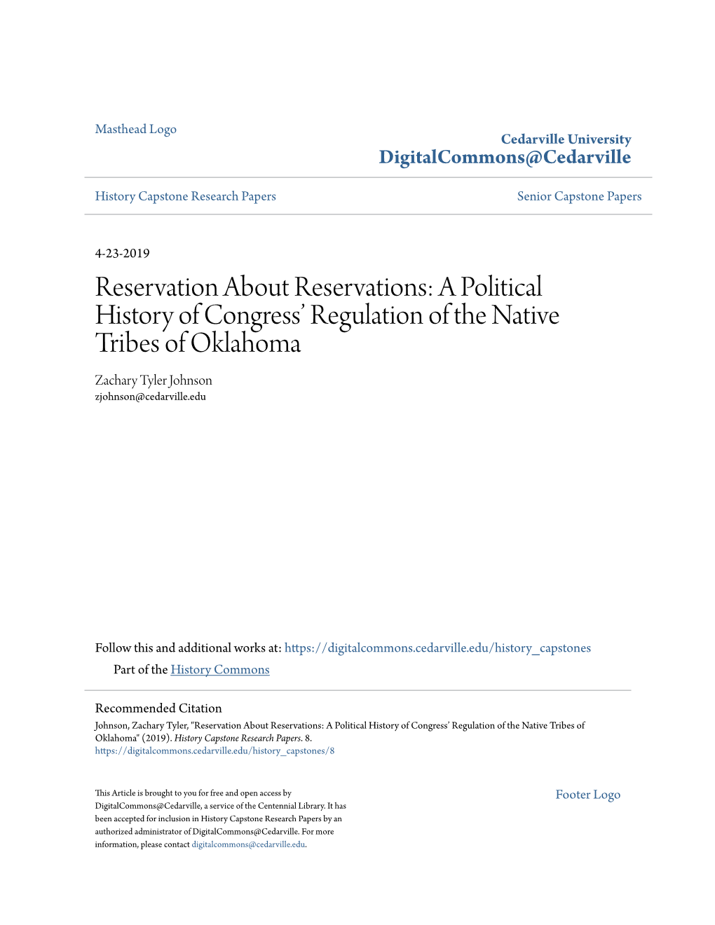 A Political History of Congress' Regulation of the Native Tribes Of