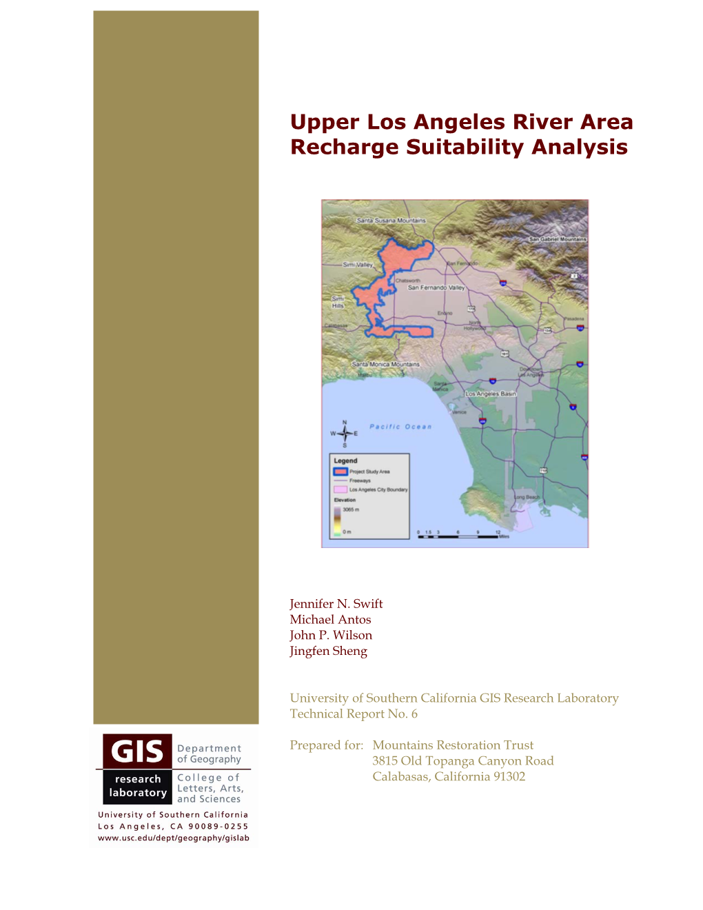 Upper Los Angeles River Area Recharge Suitability Analysis