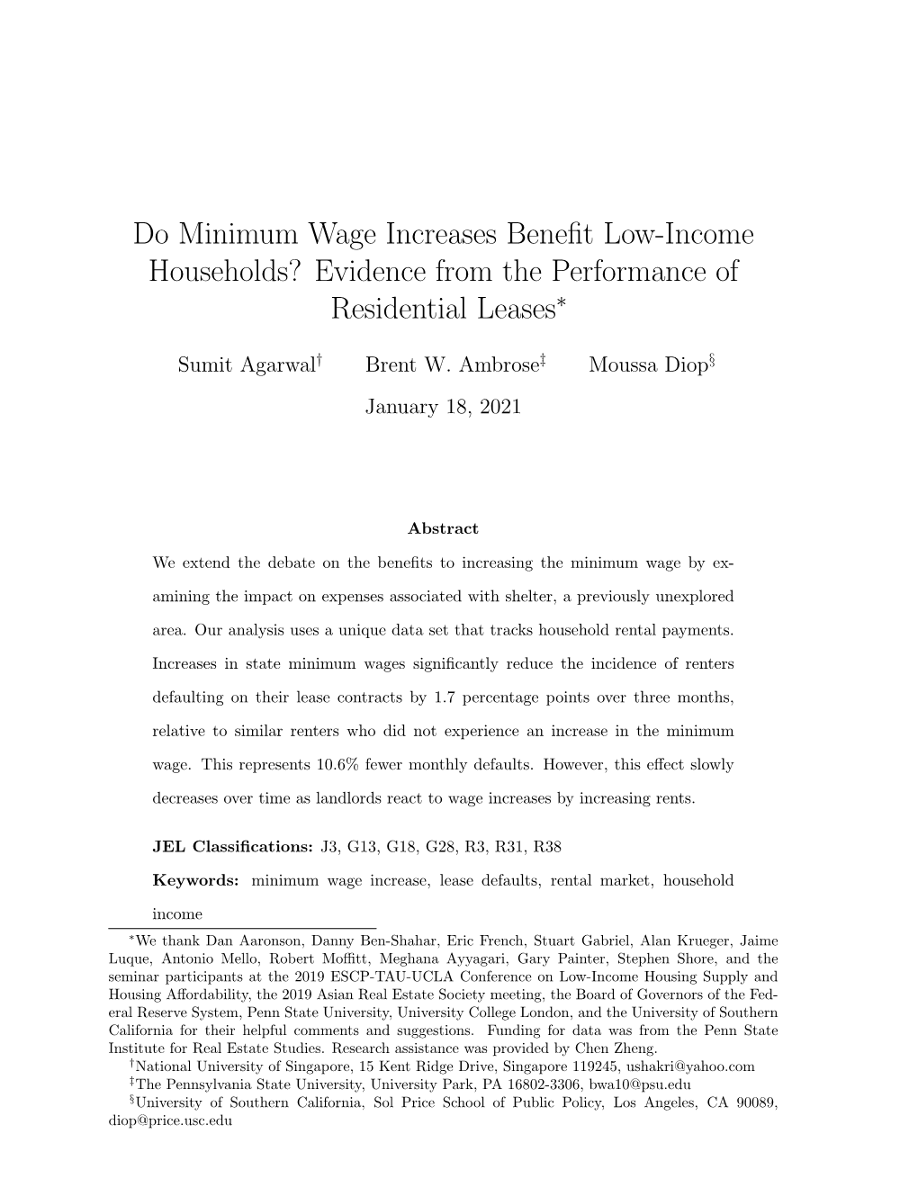 Do Minimum Wage Increases Benefit Low-Income