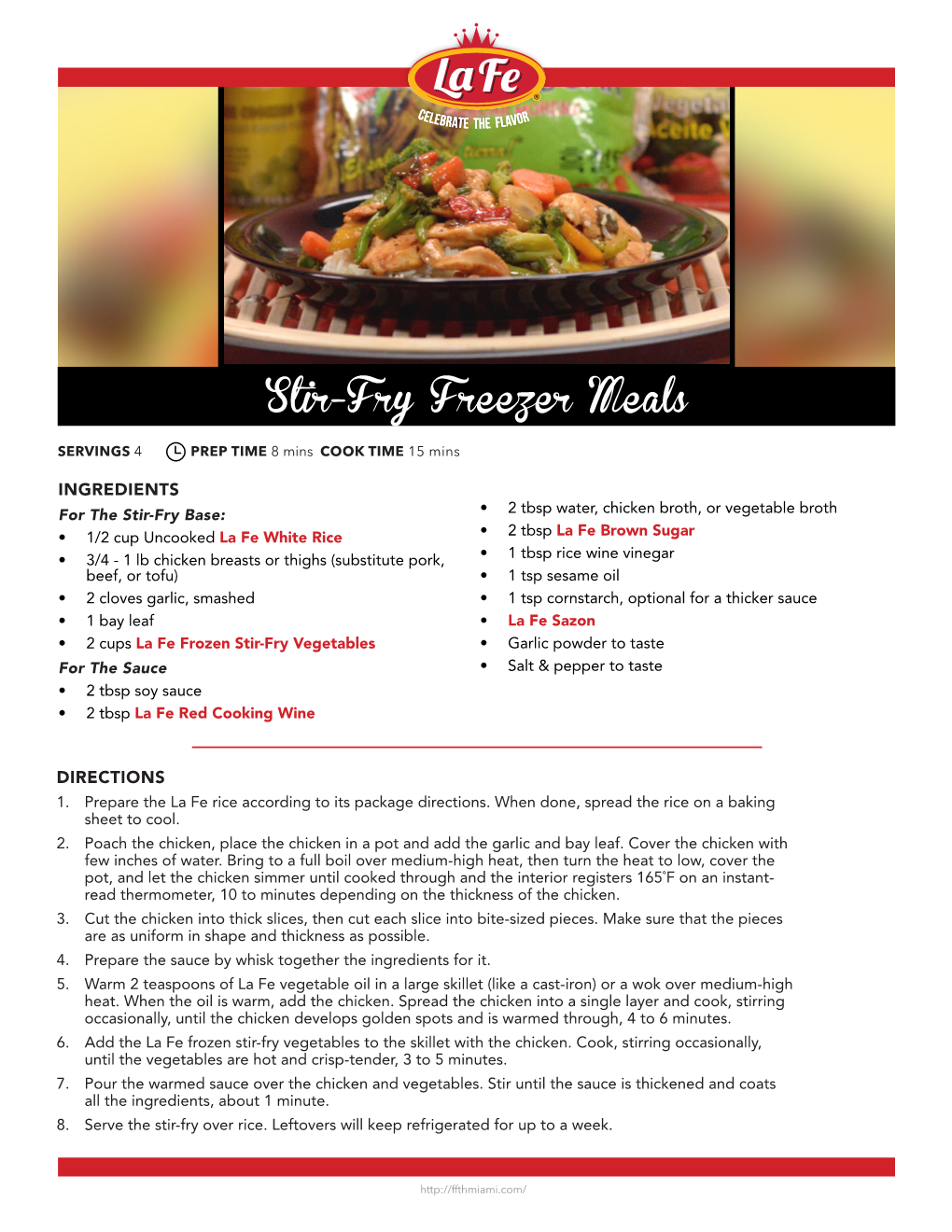 Stir-Fry Freezer Meals SERVINGS 4 PREP TIME 8 Mins COOK TIME 15 Mins