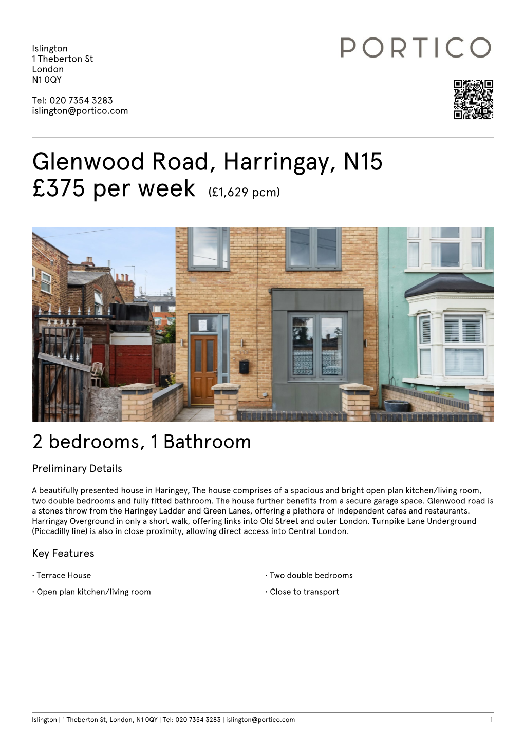 Glenwood Road, Harringay, N15 £400 Per Week