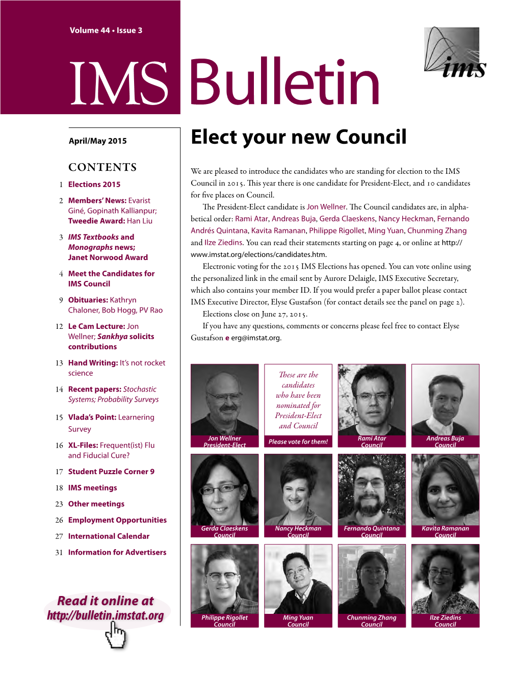 IMS Bulletin 44(3)