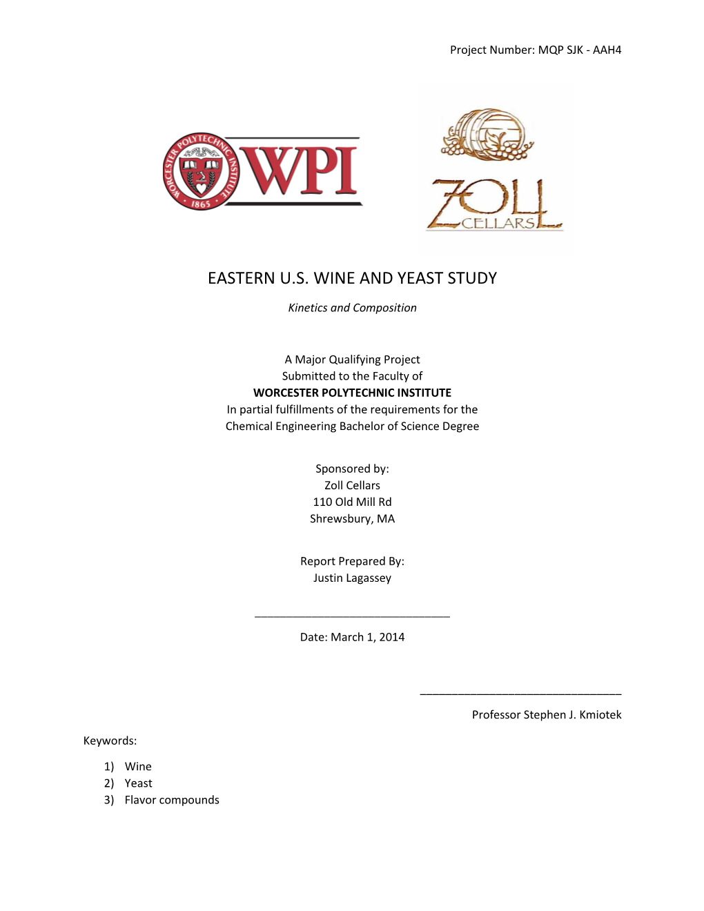 Eastern U.S. Wine and Yeast Study