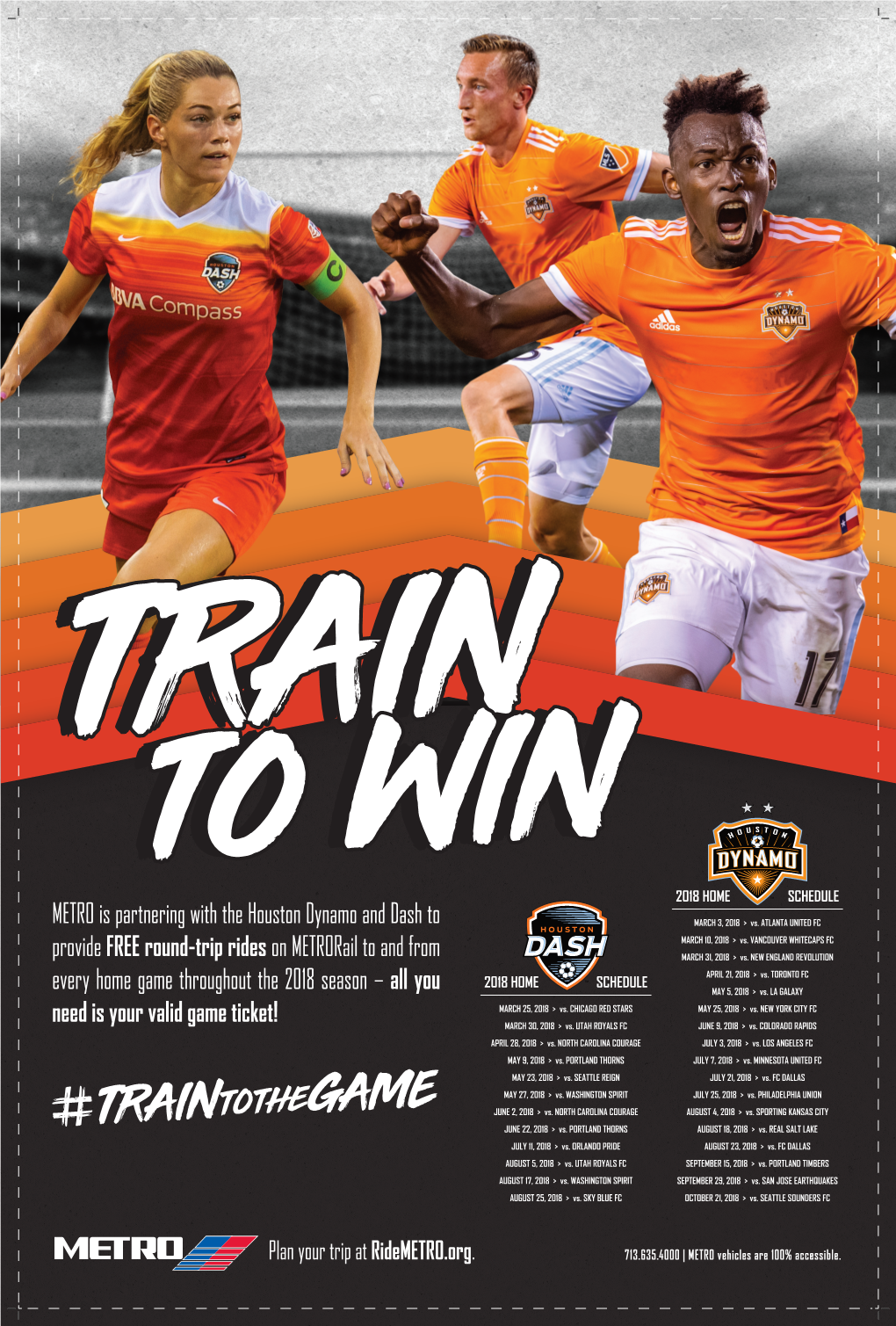 METRO Is Partnering with the Houston Dynamo and Dash to Provide