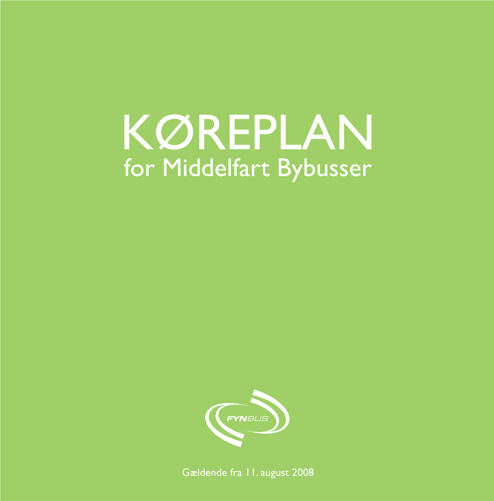 KØREPLAN for Middelfart Bybusser