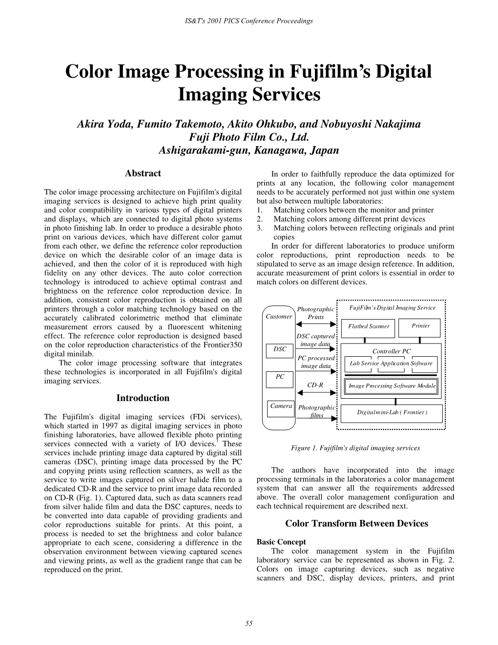 Color Image Processing in Fujifilm's Digital Imaging Services