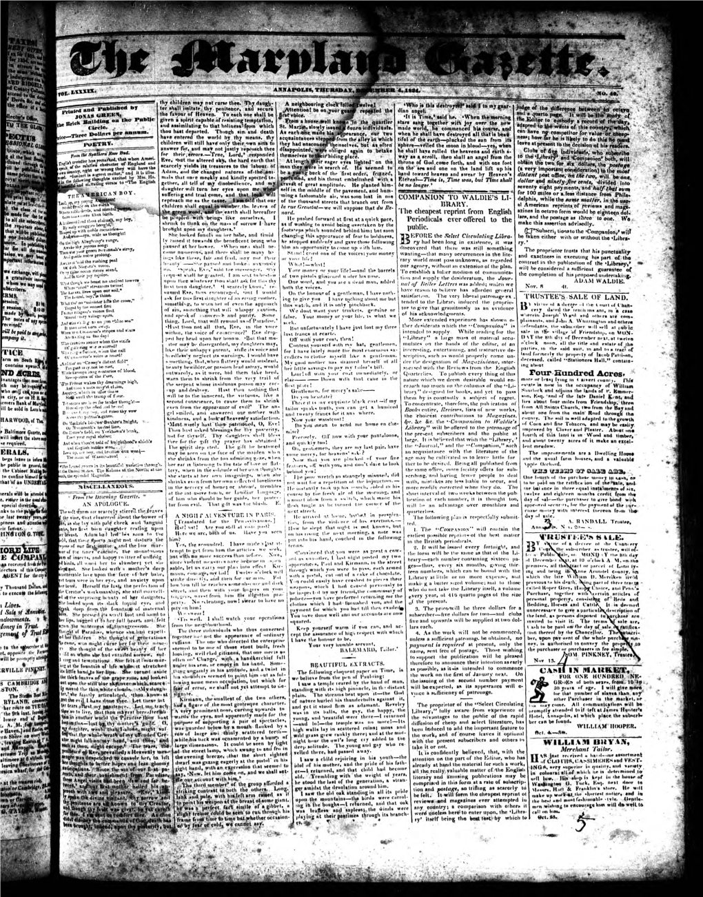 Maryland Gazette 12-1834.Pdf (14.44Mb)