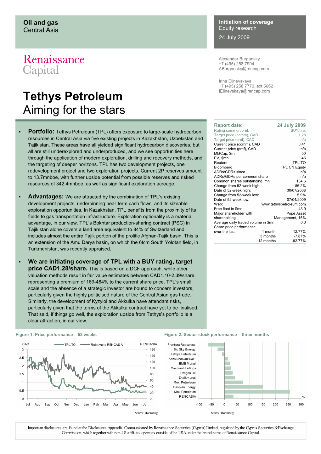 Tethys Petroleum Aiming for the Stars