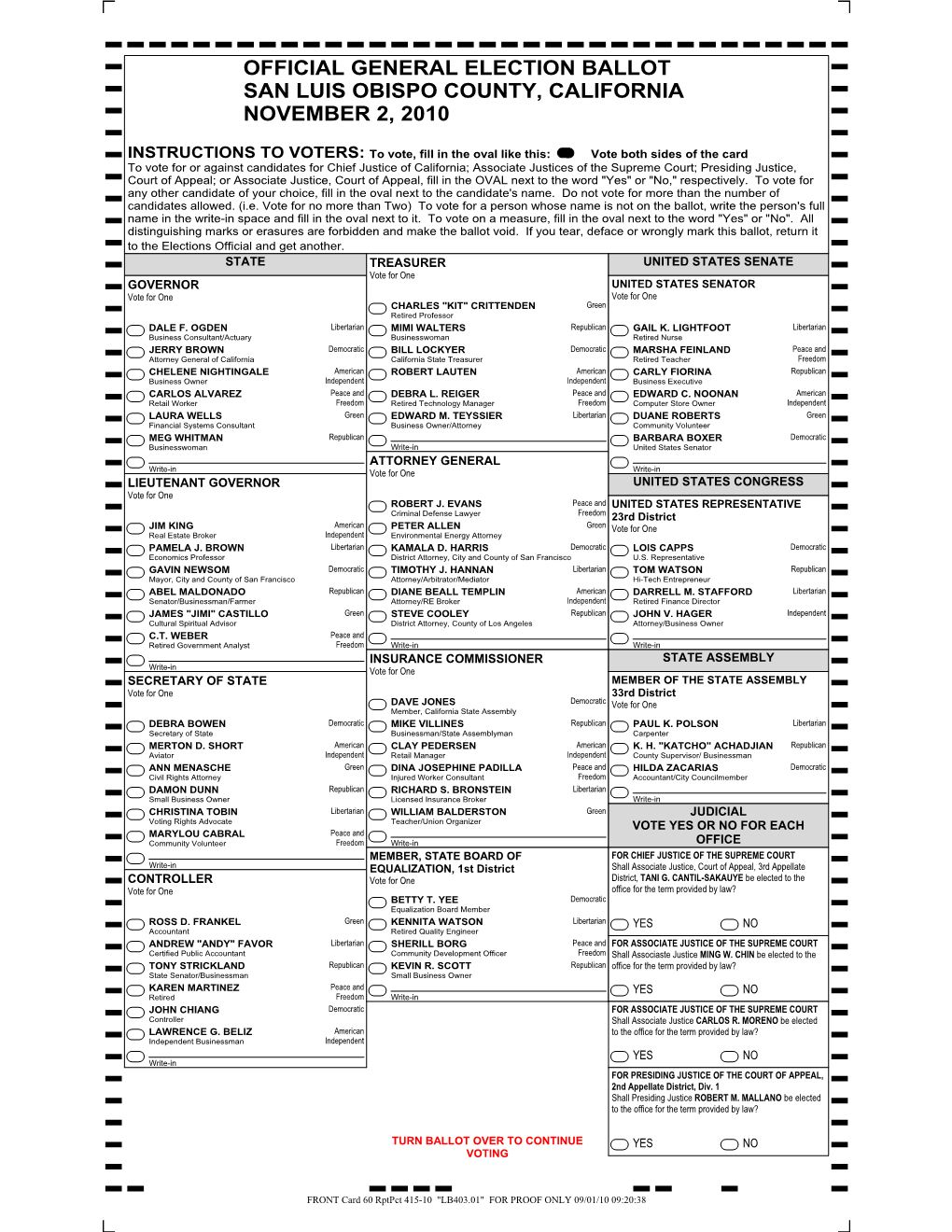 Sample Ballot