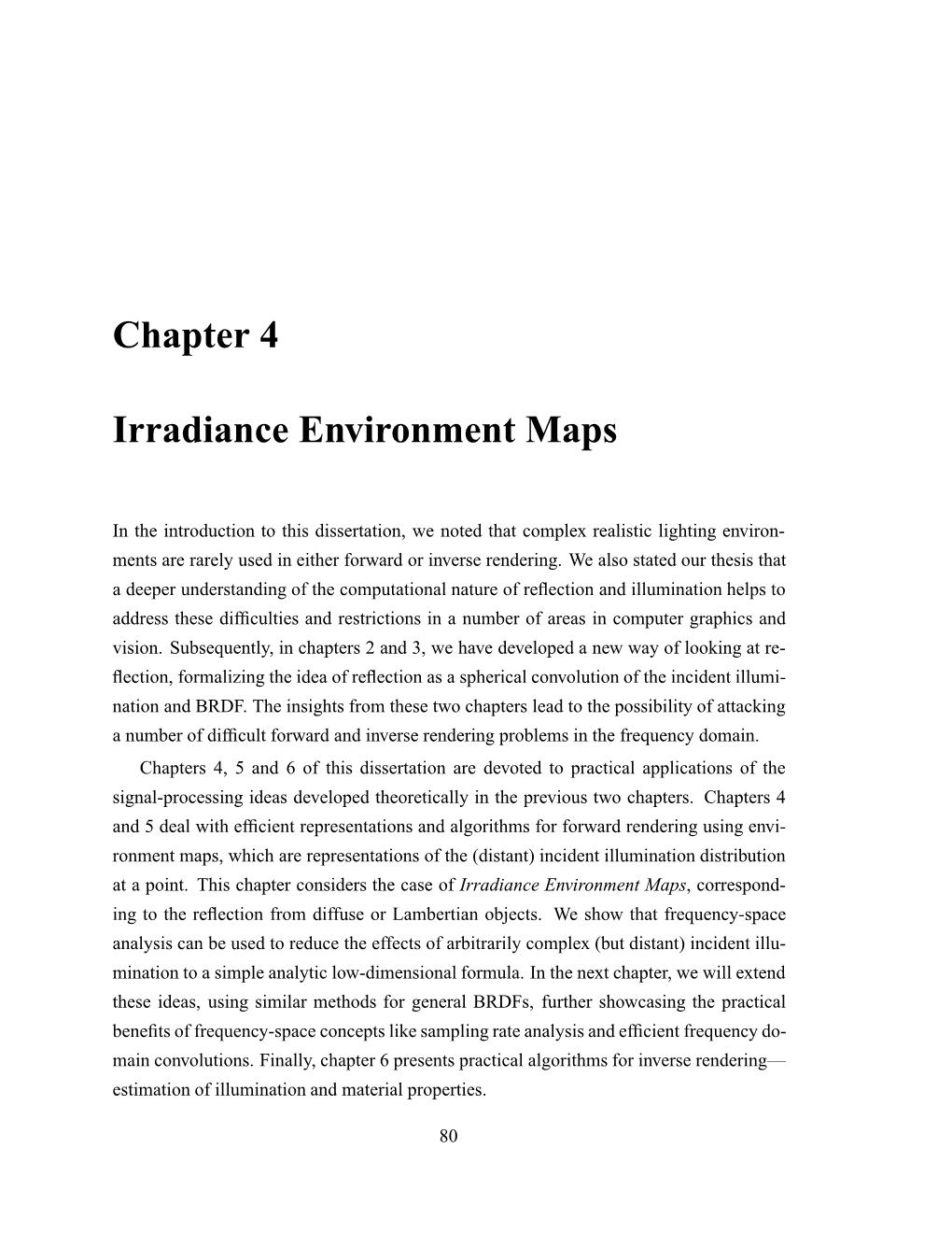 Chapter 4 Irradiance Environment Maps