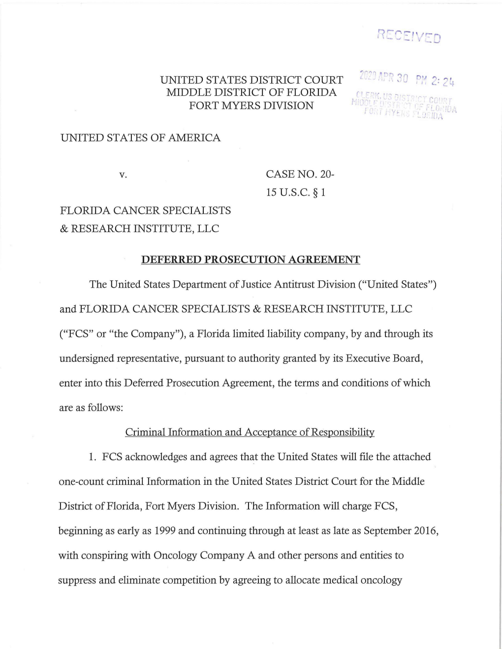 Download FCS Deferred Prosecution Agreement