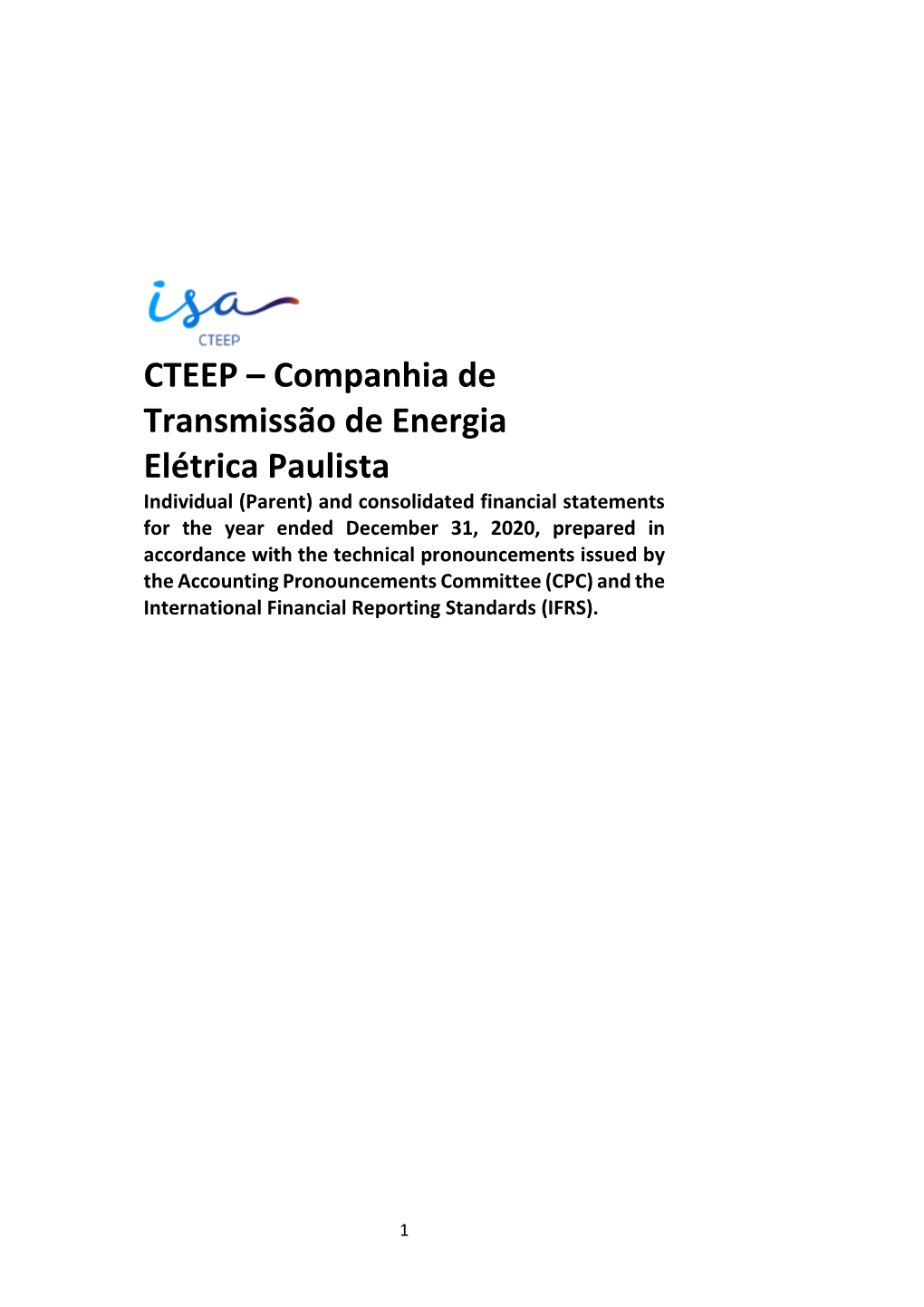 CTEEP – Companhia De Transmissão De Energia Elétrica Paulista