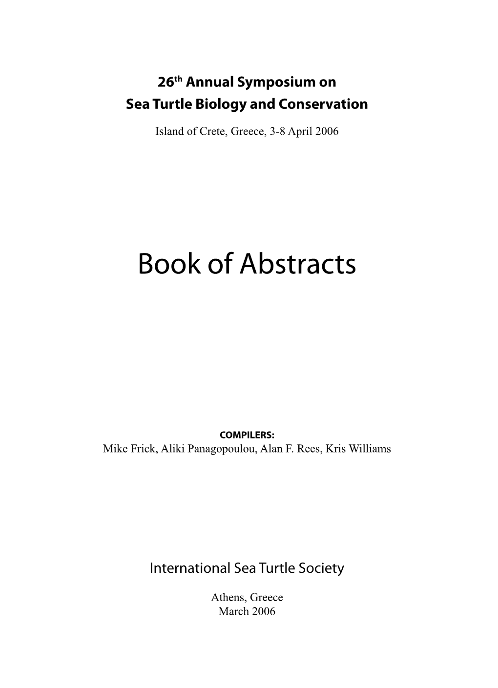 Book of Abstracts