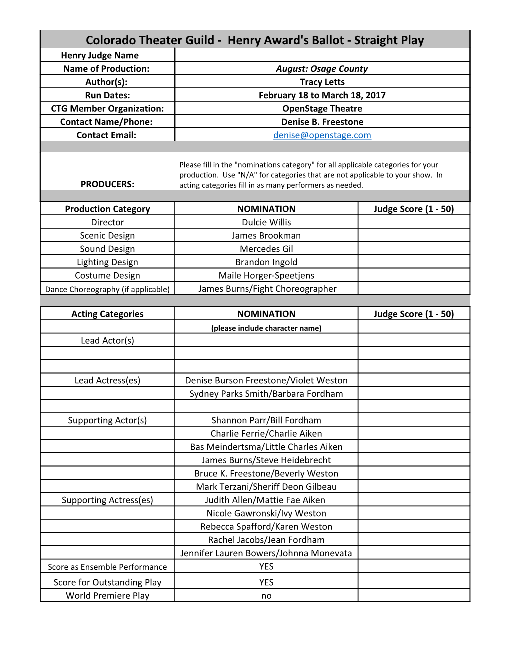 Colorado Theater Guild - Henry Award's Ballot - Straight Play s4