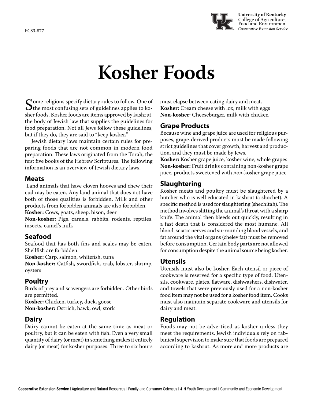 Kosher Foods