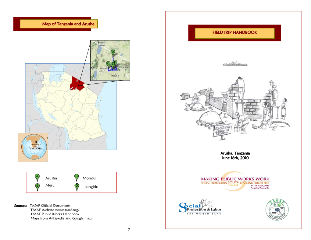 Map of Tanzania and Arusha FIELDTRIP HANDBOOK