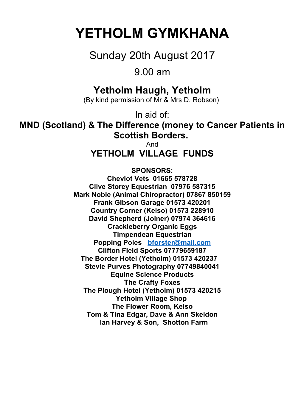 MND (Scotland) & the Difference (Money to Cancer Patients in Scottish Borders