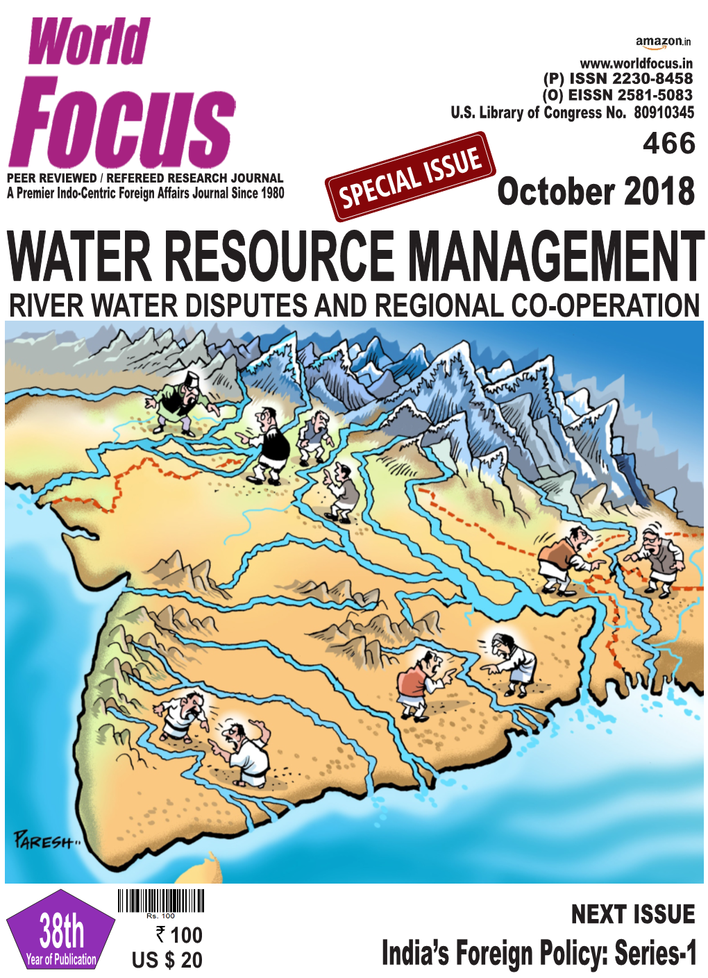 Water Resource Management River Water Disputes and Regional Co-Operation