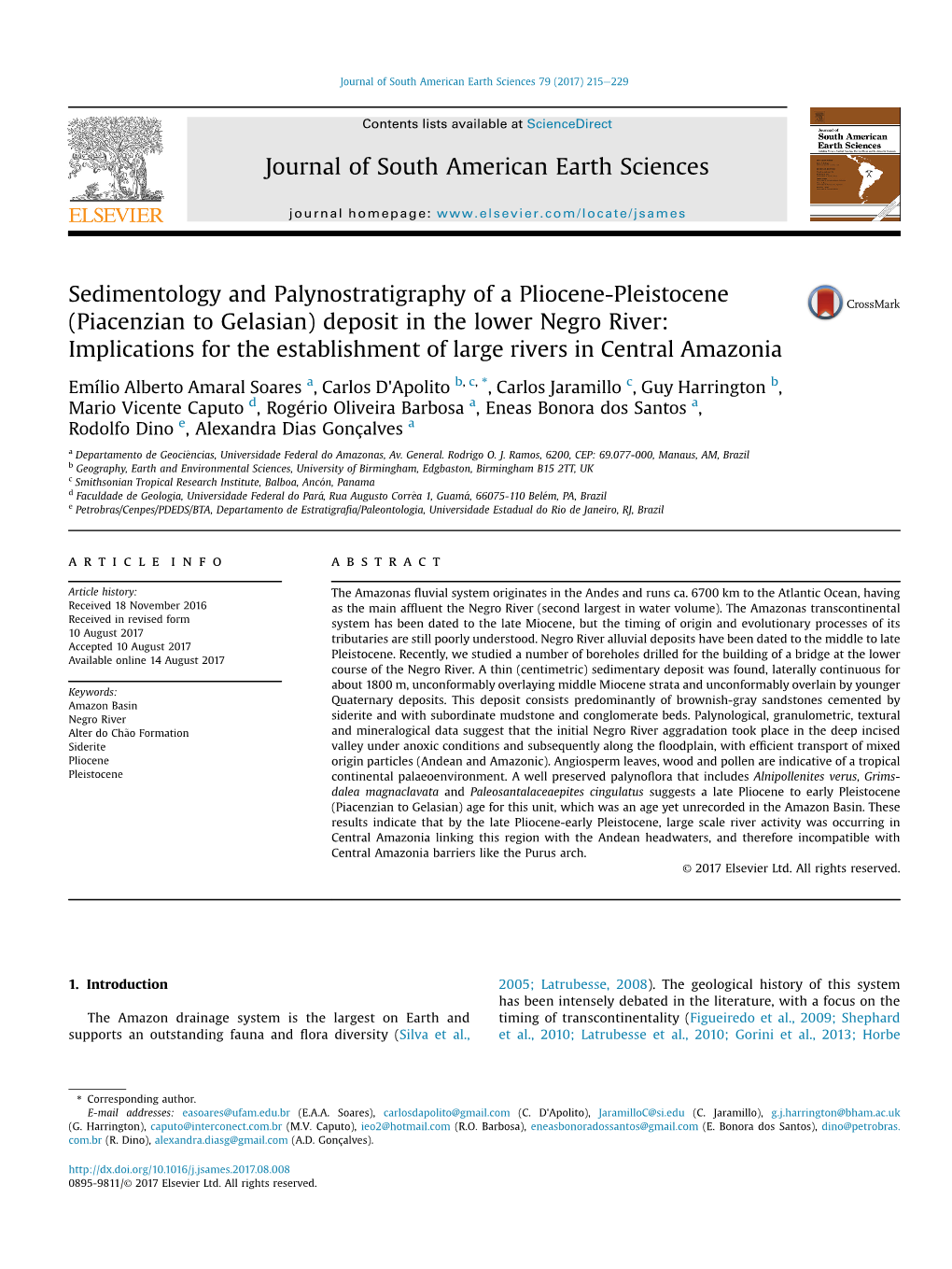 Sedimentology and Palynostratigraphy of a Pliocene