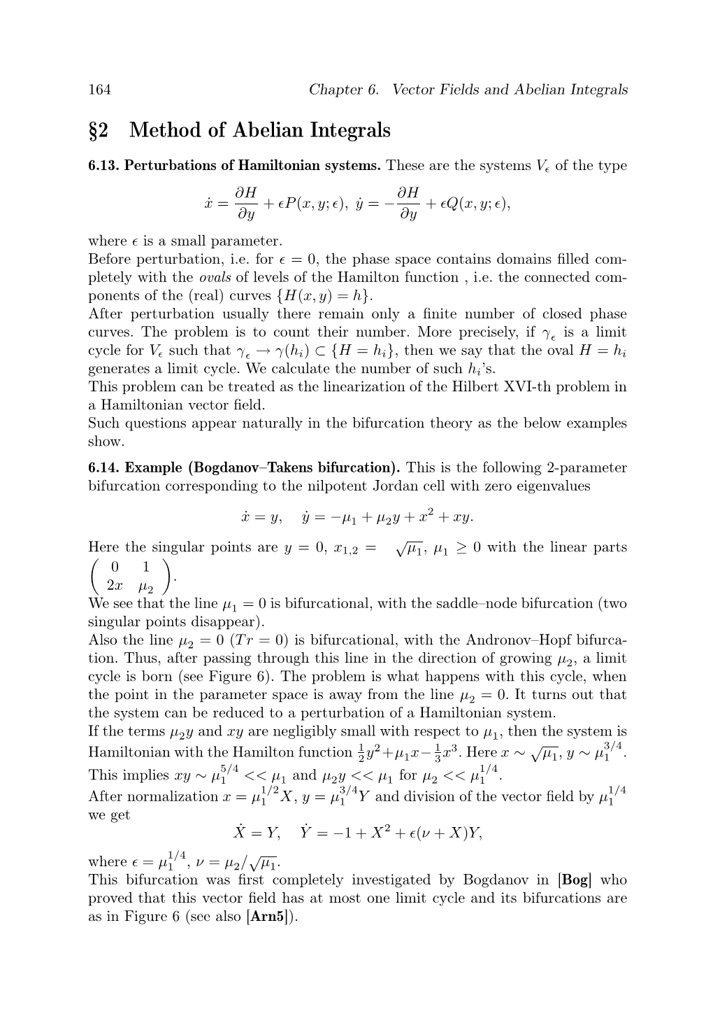 §2 Method of Abelian Integrals