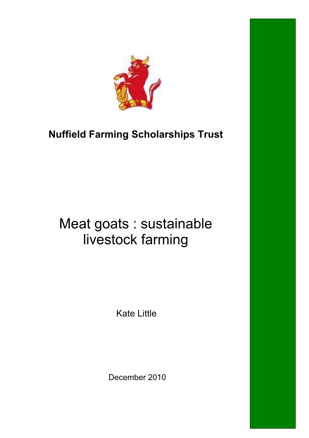 Meat Goats : Sustainable Livestock Farming