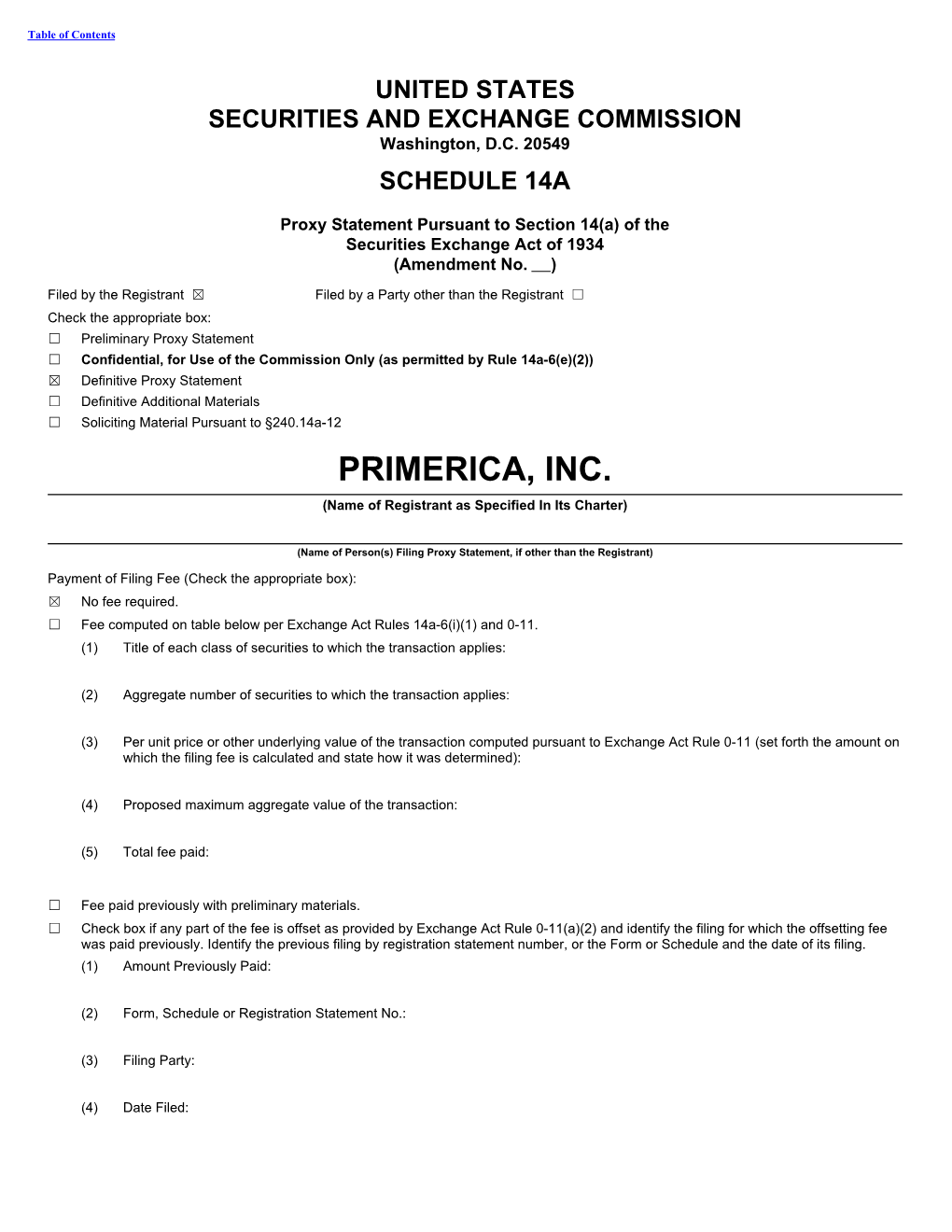 Primerica, Inc