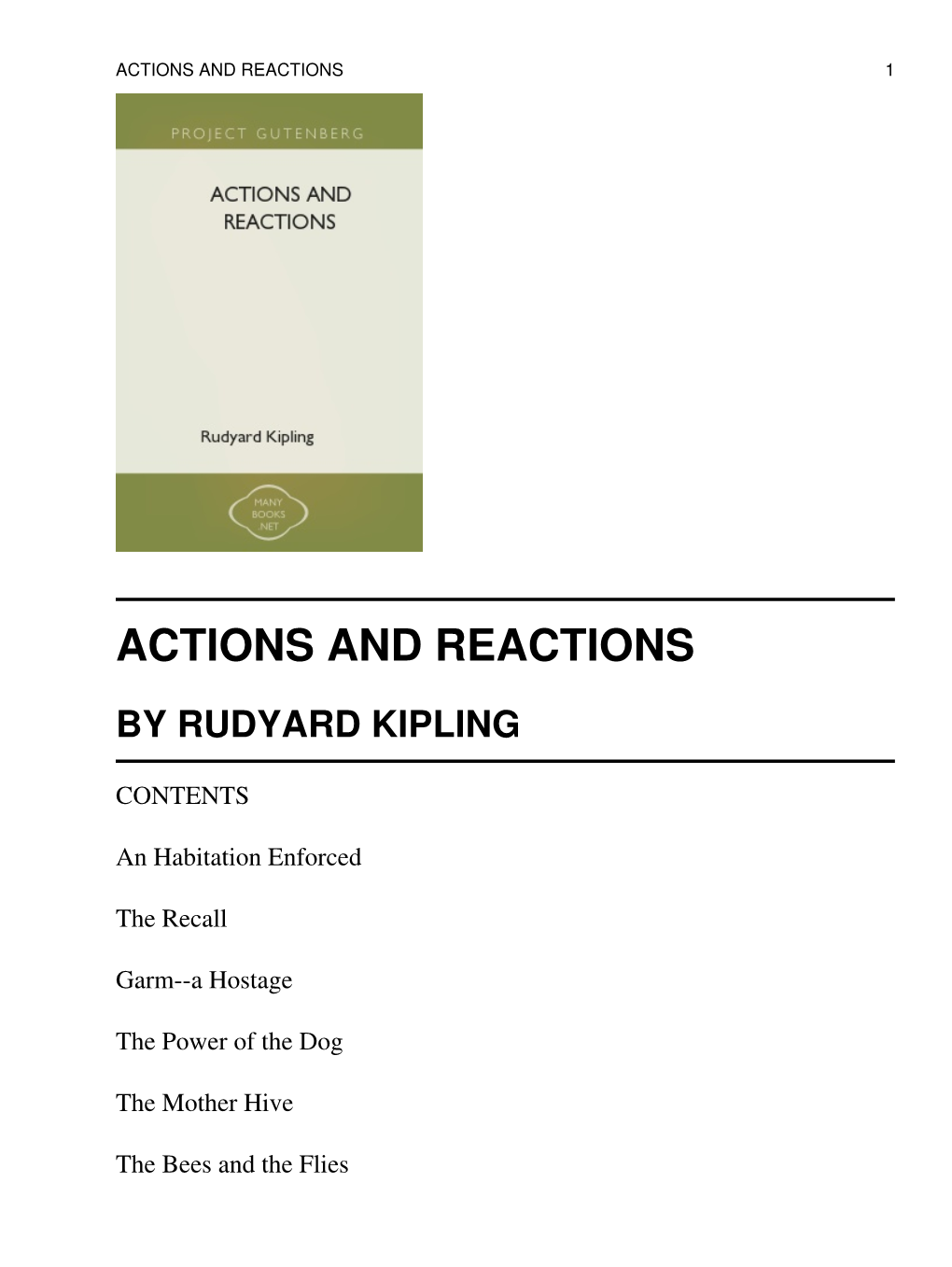 Actions and Reactions 1