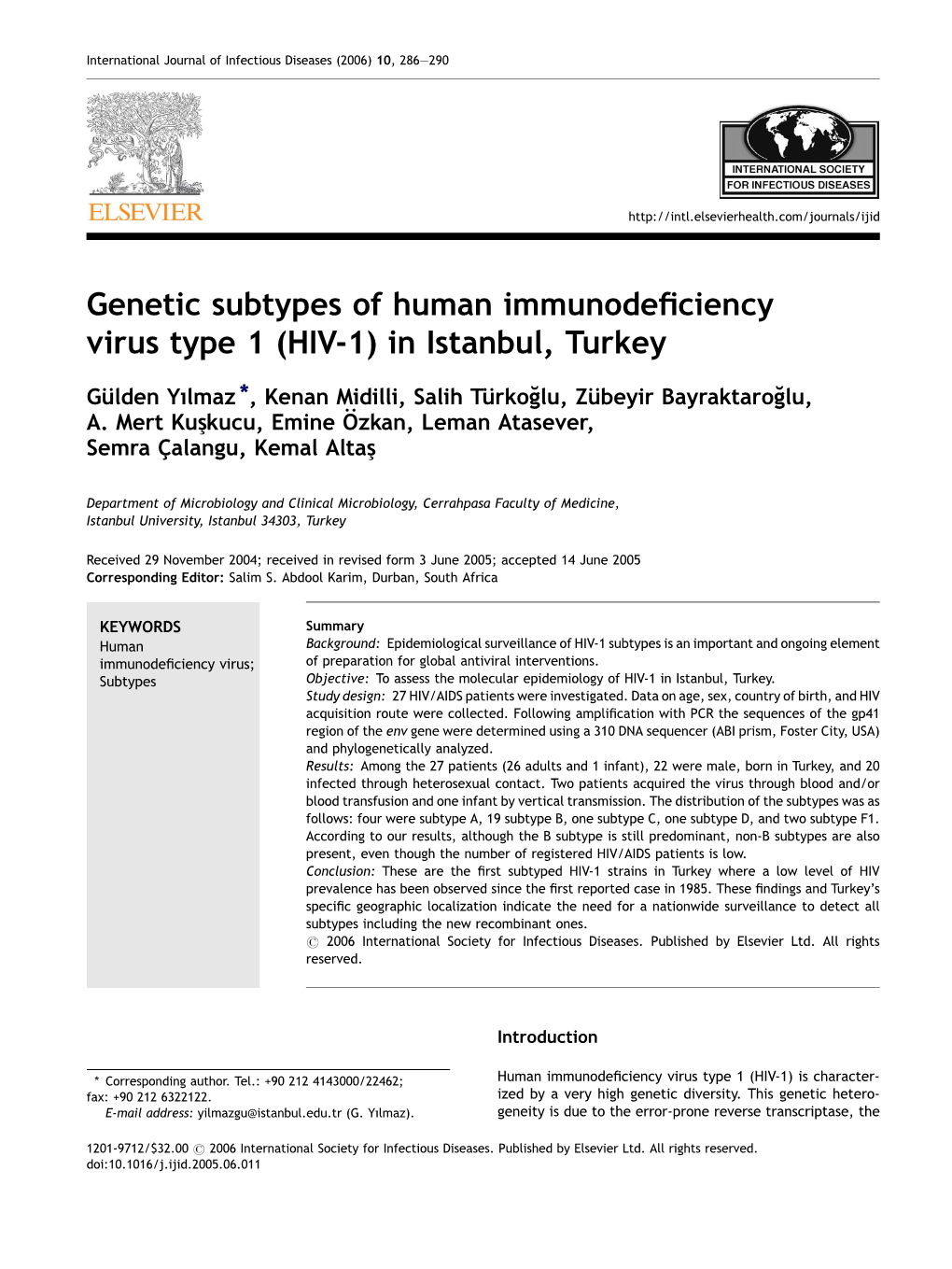 Genetic Subtypes of Human Immunodeficiency