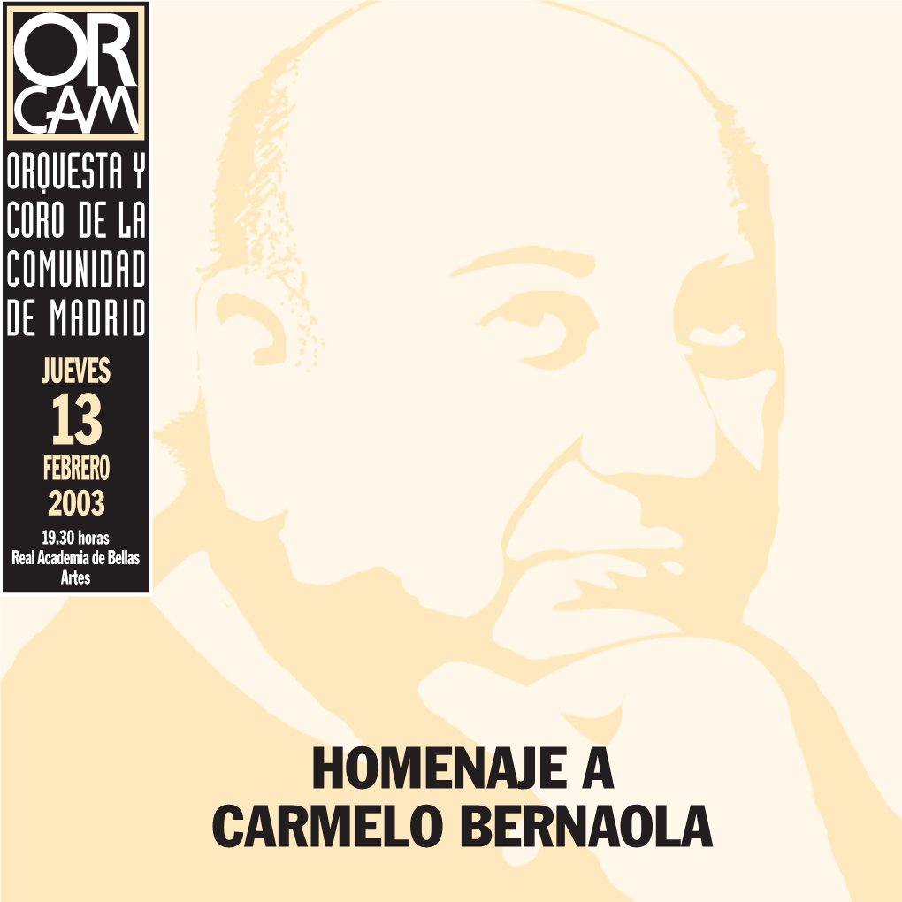 Programa Homenaje Bernaola