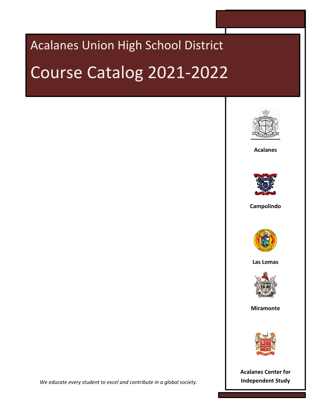 Course Catalog 2021-2022