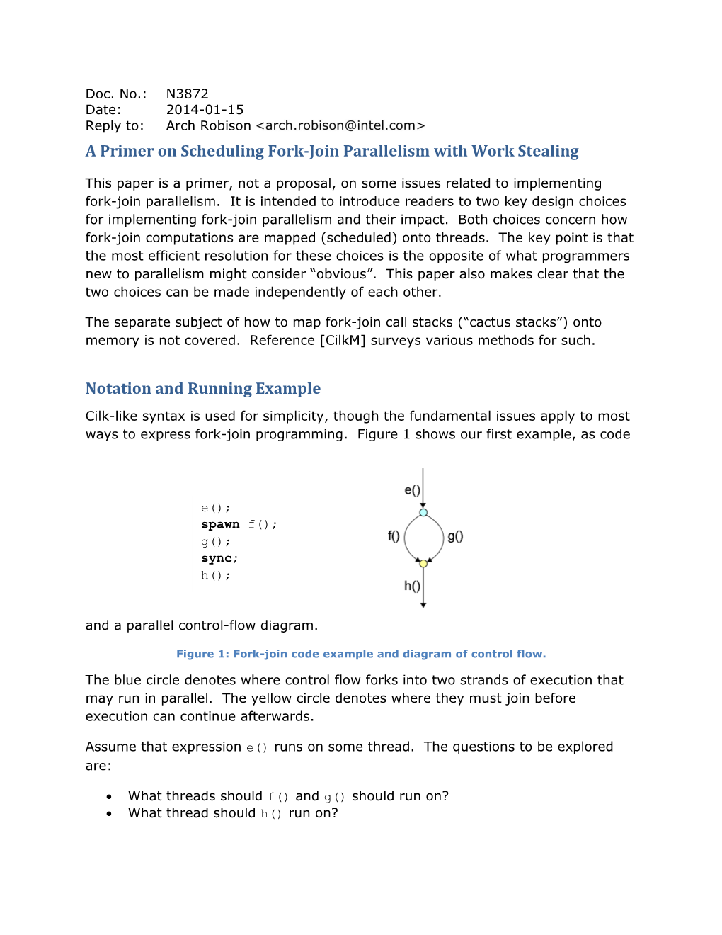 A Primer on Scheduling Fork-Join Parallelism with Work Stealing