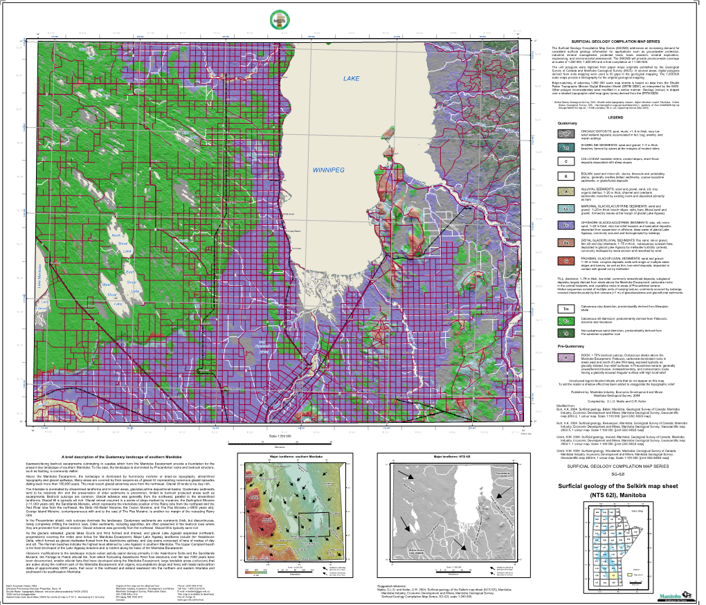 Surficial Geology of the Selkirk Map Sheet (NTS 62I), Manitoba