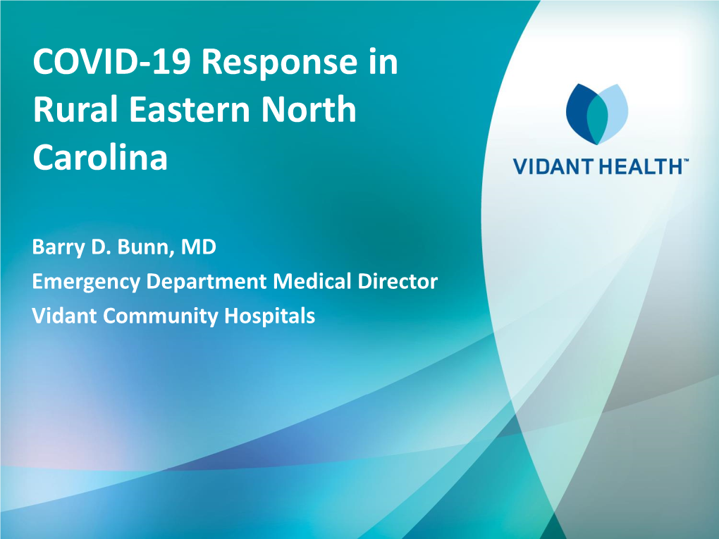 COVID-19 Response in Rural Eastern North Carolina