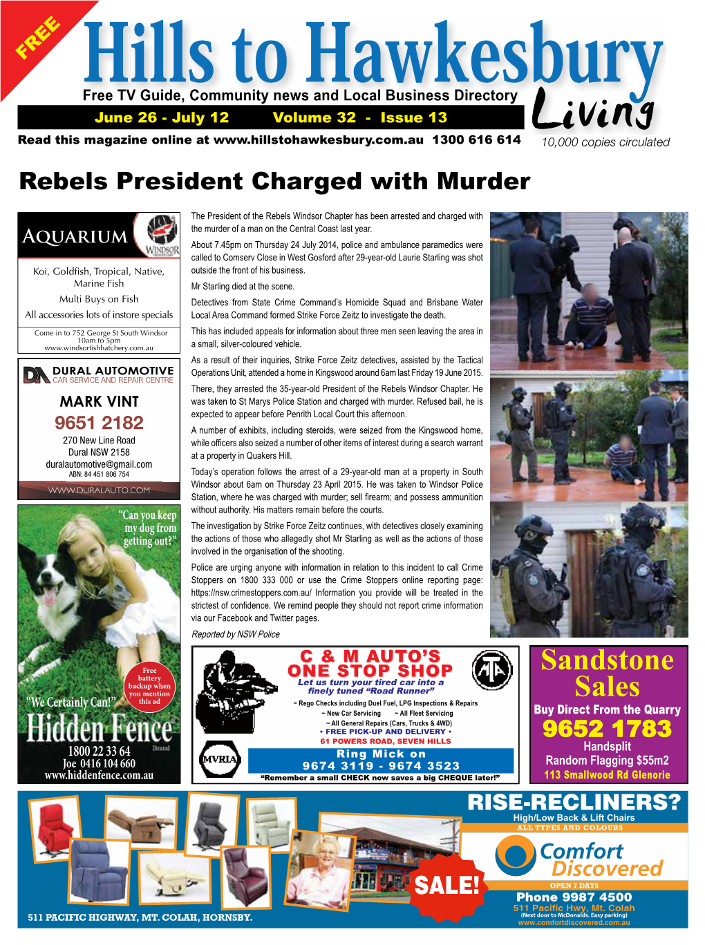 Rebels President Charged with Murder