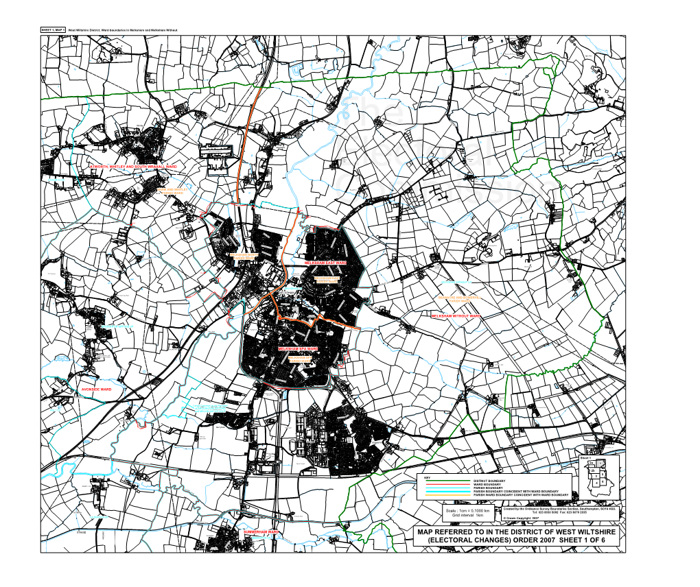 Map Referred to in the District of West Wiltshire