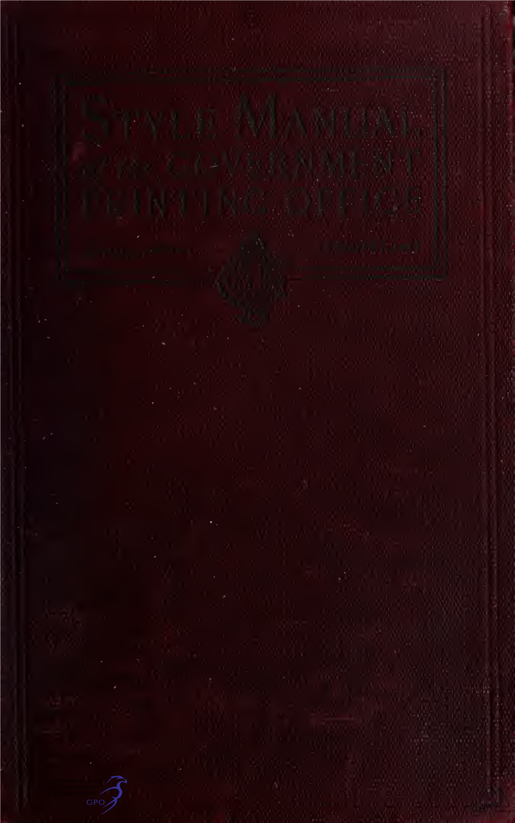 Style Manual of the Government Printing Office