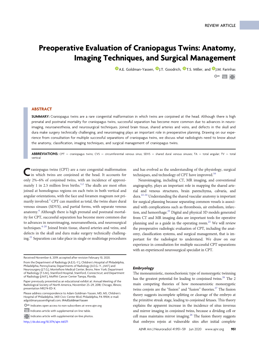 Preoperative Evaluation of Craniopagus Twins: Anatomy, Imaging Techniques, and Surgical Management