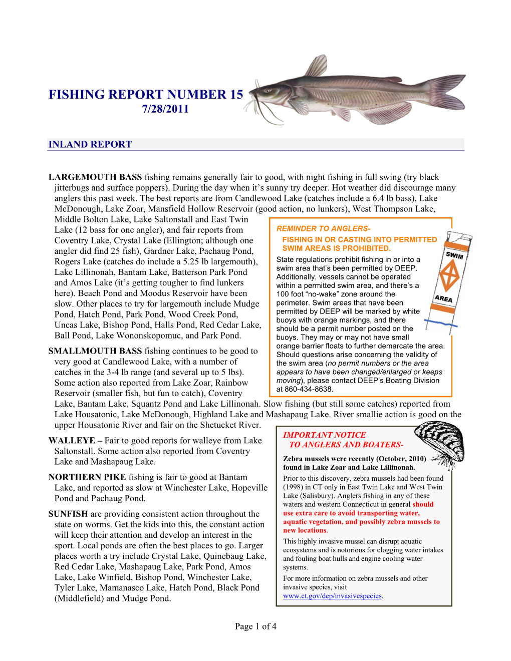 Fishing Report Number 15 7/28/2011