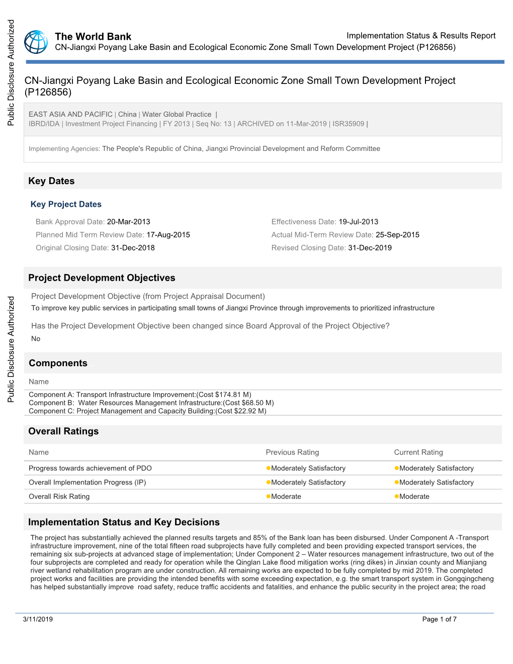 World Bank Document