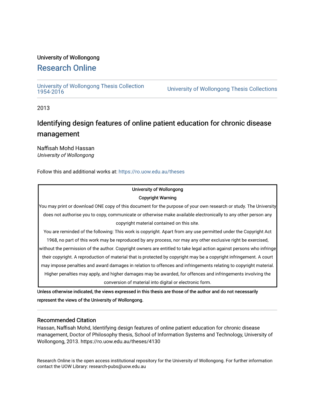 Identifying Design Features of Online Patient Education for Chronic Disease Management