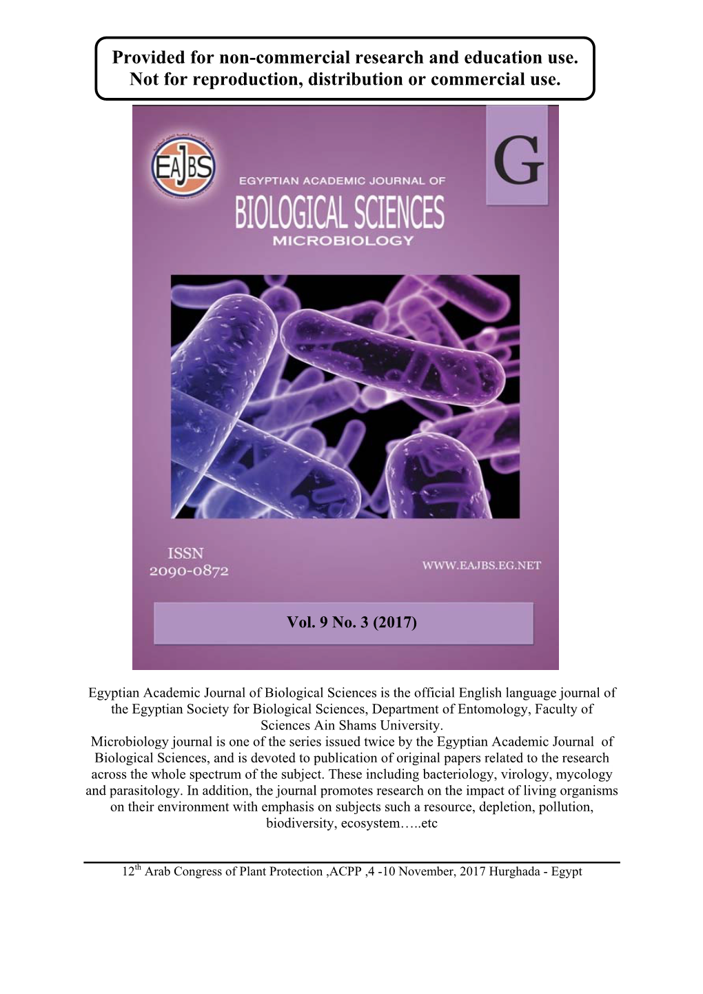 Distribution and Identification of Potato Cyst Nematodes from Ain Defla Region, Algeria