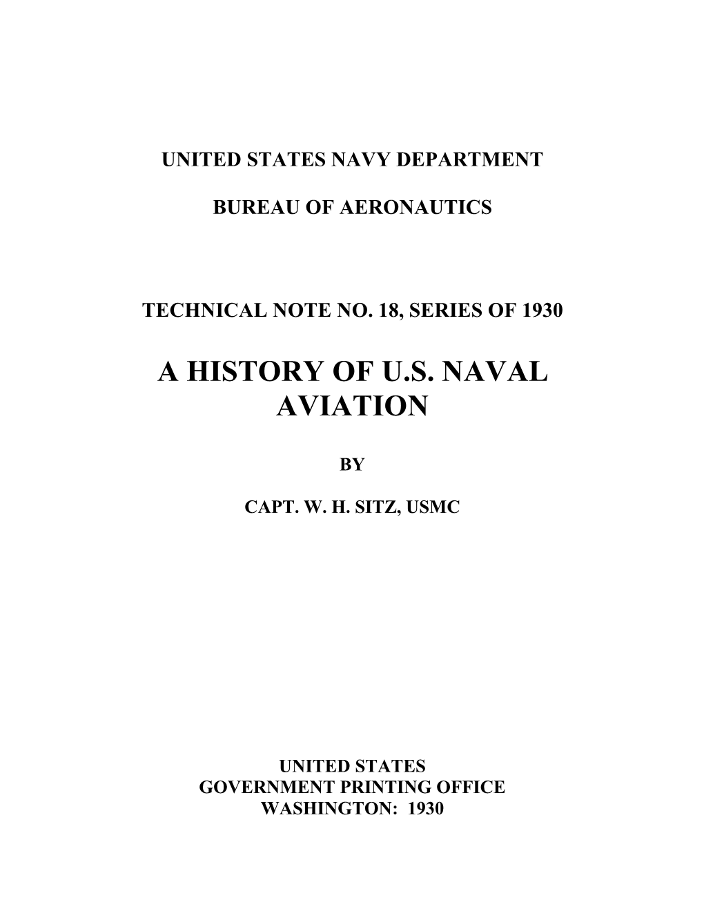 History of Naval Aviation