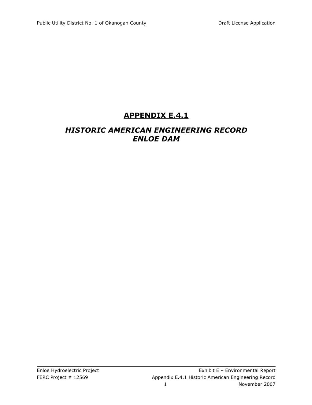 Appendix E.4.1 Historic American Engineering Record Enloe