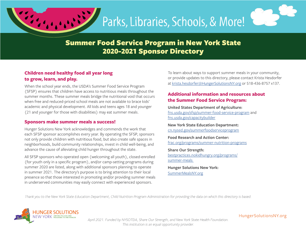 Parks, Libraries, Schools, & More!