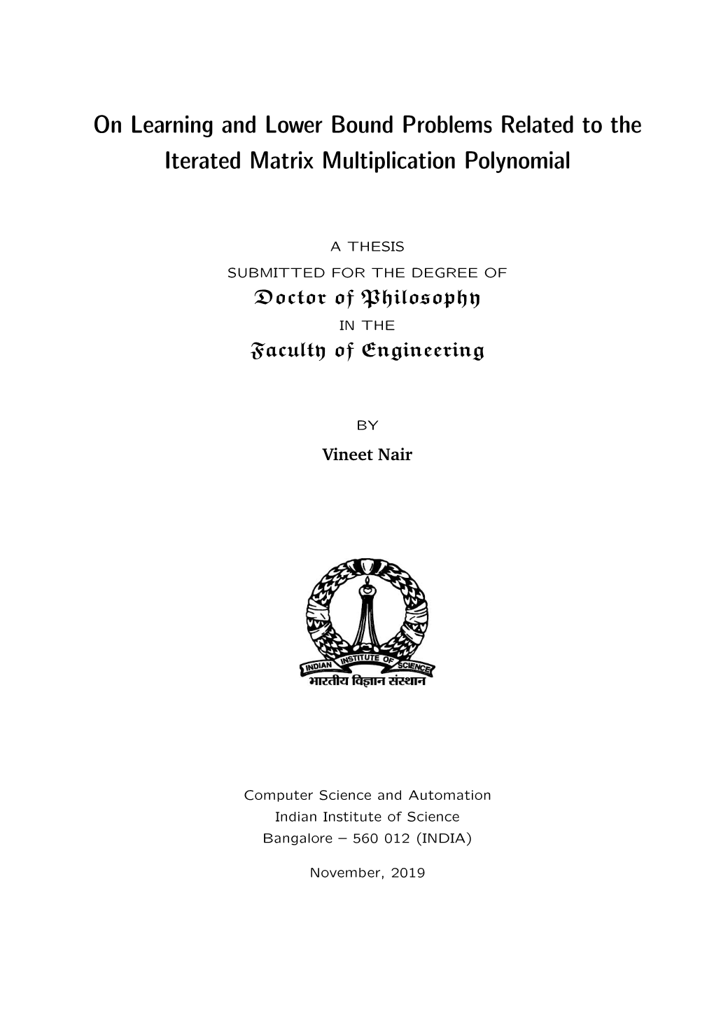On Learning and Lower Bound Problems Related to the Iterated Matrix Multiplication Polynomial