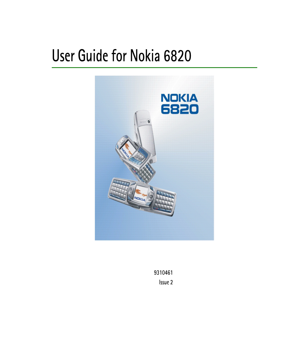 User Guide for Nokia 6820